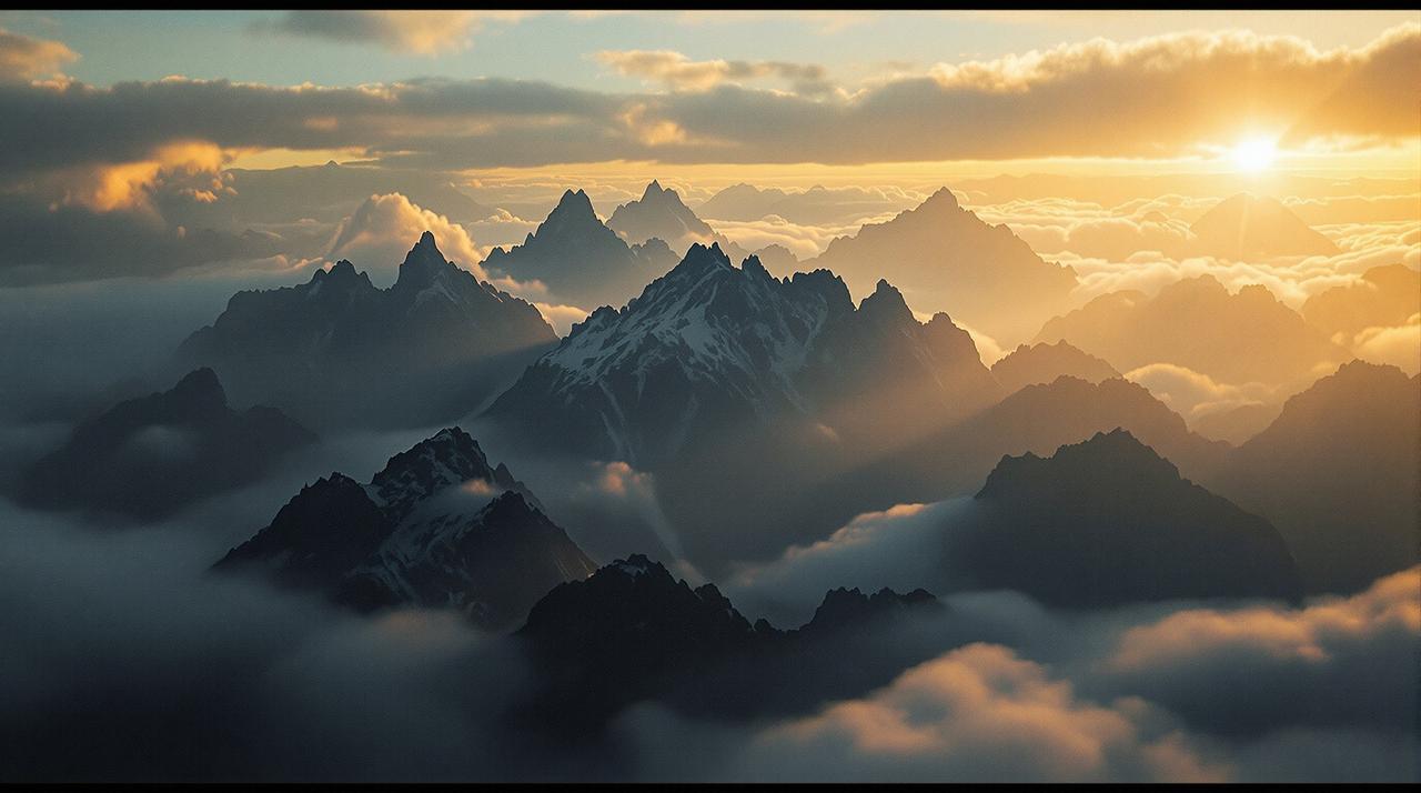 天天视频 - 壮丽山峦与电影艺术的融合背景